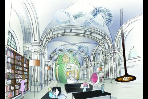 Interior of Squire & Partners’ royal stables scheme.